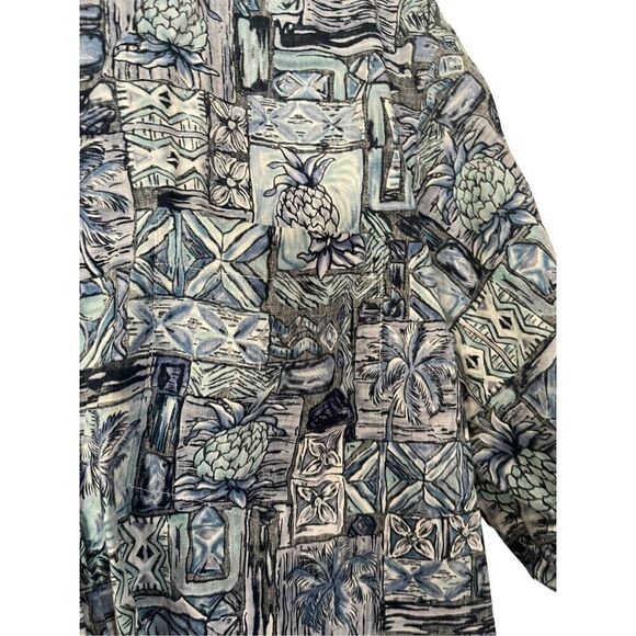 Bishop St Apparel Men's Native Hawaiian Design Collared Buttoned Shirt Size 3XL - Picture 4 of 12